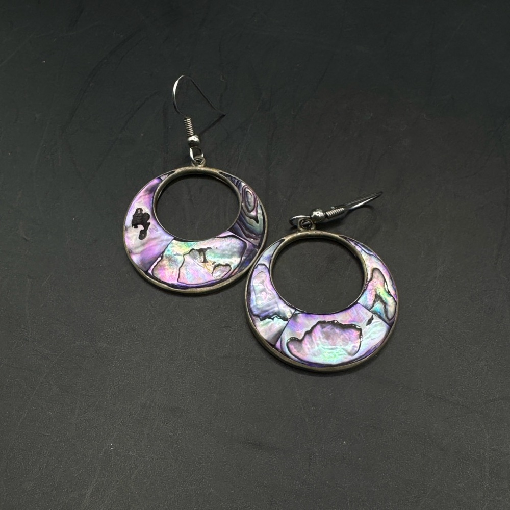 Abalone Shell 925 Silver Earrings